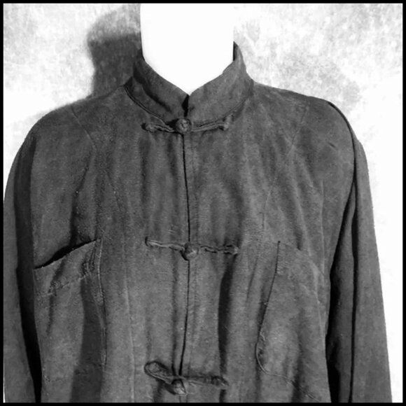 Plus Size Black Pant Suit, Original Tang Kung Fu, Martial Arts Vintage 90s - Picture 2 of 16